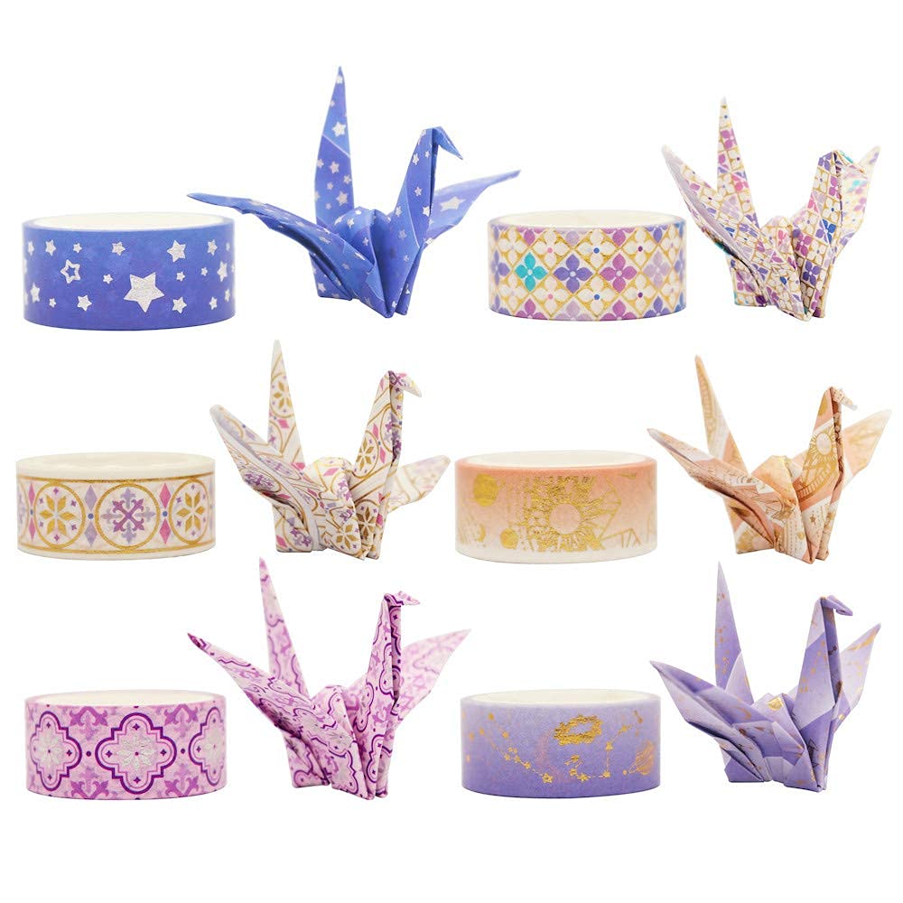 HASTHIP 12 Rolls Journal Tapes Cute Gold Foil Flower Decorative Masking Tape Scrapbooking Tape for DIY Art & Crafts and Gift Wrapping Holiday Decoration HASTHIP 12 Rolls Journal Tapes Cute Gold Foil Flower Decorative Masking Tape Scrapbooking Tape for DIY Art & Crafts and Gift Wrapping Holiday Decoration